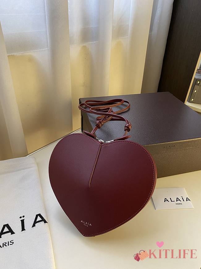 Kitlife Alaia Coeur Love Bag in Burgundy 21x17x5cm - 1