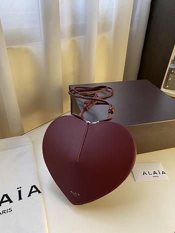 Kitlife Alaia Coeur Love Bag in Burgundy 21x17x5cm