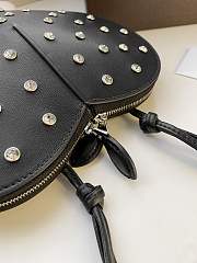 Kitlife Alaia Coeur Crystal-embellished Love Bag in Black 21x17x5cm  - 2