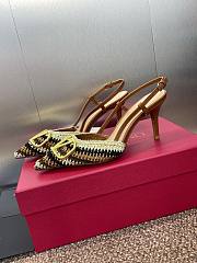 Kitlife Valentino Garavani Vlogo Signature Slingback Pump With Crochet Embroidery 80mm - 2