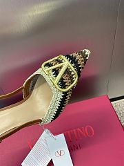 Kitlife Valentino Garavani Vlogo Signature Slingback Pump With Crochet Embroidery 80mm - 5