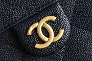 Kitlife Chanel 25C Drawstring Bucket Hobo Bag Dark Blue Grained Leather 30×26×14cm - 2