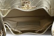 Kitlife Chanel 25C Drawstring Bucket Hobo Bag Light Gold Grained Leather 30×26×14cm - 6