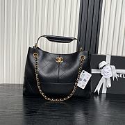 Kitlife Chanel Shopping Bag Black Shiny Lambskin & Gold-Tone Metal 36x24x12cm - 1