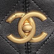 Kitlife Chanel Shopping Bag Black Shiny Lambskin & Gold-Tone Metal 36x24x12cm - 6