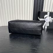 Kitlife Chanel Shopping Bag Black Shiny Lambskin & Gold-Tone Metal 36x24x12cm - 5