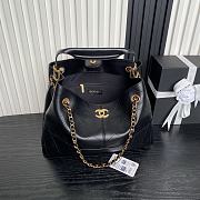 Kitlife Chanel Shopping Bag Black Shiny Lambskin & Gold-Tone Metal 36x24x12cm - 3