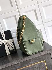 Kitlife Chanel 25C Drawstring Bucket Hobo Bag Dark Green Grained Leather 30×26×14cm - 6