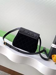 Kitlife Chanel Flap Shoulder Bag Black Suede Calfskin and Shiny Lambskin 15x18.5x5.5cm - 5