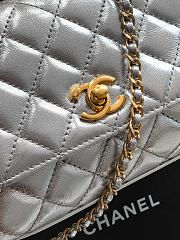 Kitlife Chanel 25A Coco Bag Gold Diamond Hollow Handle Bag Silver 19cm - 5