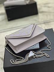Kitlife Prada Women's Red Logo-plaque Shoulder Bag Purple 17x9.5x3.5cm - 6