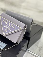 Kitlife Prada Women's Red Logo-plaque Shoulder Bag Purple 17x9.5x3.5cm - 4
