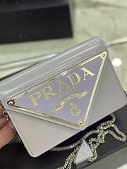 Kitlife Prada Women's Red Logo-plaque Shoulder Bag Purple 17x9.5x3.5cm - 2