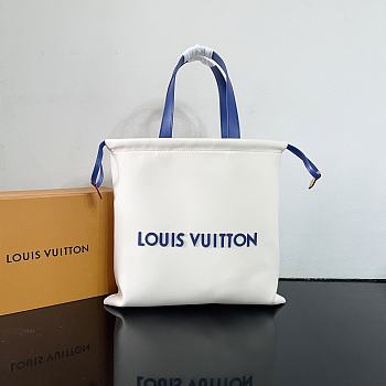 Kitlife Louis Vuitton Dust Tote Bag White M15235 34x34x18cm
