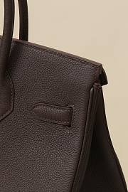 Kitlife Hermes Birkin Togo Leather Bag Dark Brown With Gold Hardware BK300470 30x23x15cm - 2
