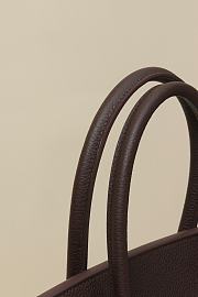 Kitlife Hermes Birkin Togo Leather Bag Dark Brown With Silver Hardware BK300470 30x23x15cm - 6