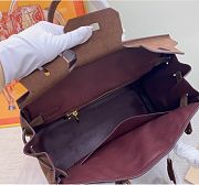 Kitlife Hermes Birkin Vintage Bag Dark Brown Suede Leather 30cm - 5