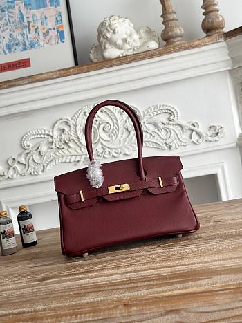 Kitlife Hermes Birkin Shoulder Togo Burgundy Leather With Gold / Silver Buckle 29cm