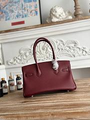 Kitlife Hermes Birkin Shoulder Togo Burgundy Leather With Gold / Silver Buckle 29cm - 5