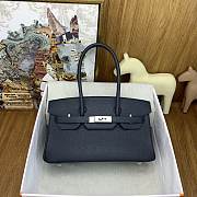 Kitlife Hermes Birkin Shoulder Togo Black Leather With Silver Buckle 29cm - 1