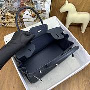 Kitlife Hermes Birkin Shoulder Togo Black Leather With Silver Buckle 29cm - 6