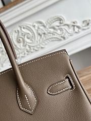 Kitlife Hermes Birkin Shoulder Togo Grey Leather With Silver Buckle 29cm - 2