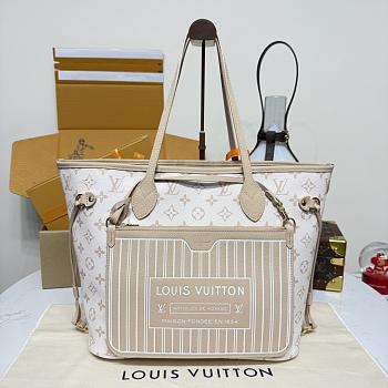 Kitlife Louis Vuitton Neverfull Inside Out MM Bag Dune & Hazelnut M25665 31x28x14cm