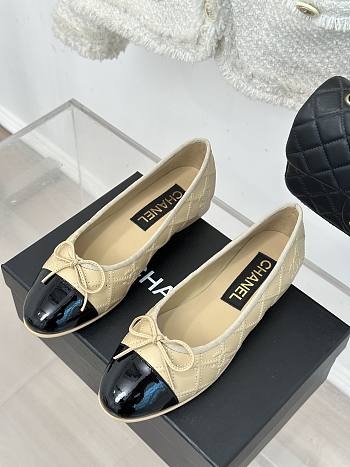 Kitlife Chanel 25P Classic Ballet Shoes Black & Beige