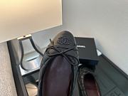 Kitlife Chanel Black Quilted Leather CC Logo Classic Cap Toe Ballet Flat Shoes - 4