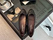 Kitlife Chanel Black Quilted Leather CC Logo Classic Cap Toe Ballet Flat Shoes - 3