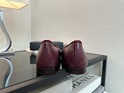 Kitlife Chanel Burgundy Quilted Leather CC Logo Classic Cap Toe Ballet Flat Shoes - 3