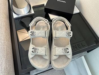 Kitlife Chanel 25P Velcro Sandals White