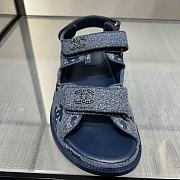 Kitlife Chanel 25P Velcro Sandals Blue Denim - 3
