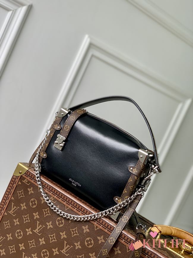 Kitlife Louis Vuitton Side Trunk Vibe MM Bag Black M15195 23.5x16x8.5cm - 1