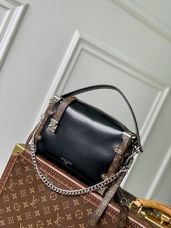 Kitlife Louis Vuitton Side Trunk Vibe MM Bag Black M15195 23.5x16x8.5cm