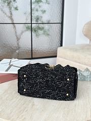 Kitlife Chanel 25C Drawstring Bucket Hobo Bag Black Tweed 30×26×14cm - 5