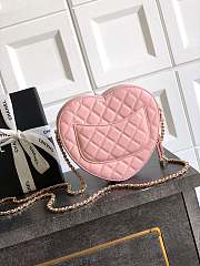 Kitlife Chanel 25B Heart Bag Pink 18x19x5.5cm - 2