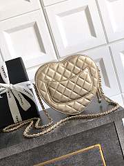 Kitlife Chanel 25B Heart Bag Gold 18x19x5.5cm - 2