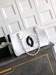Kitlife Chanel White Matte Acrylic With Large Logo Tote Bag 33x32x12.5cm - 1