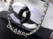 Kitlife Chanel Silver Matte Acrylic With Large Logo Tote Bag 33x32x12.5cm - 2