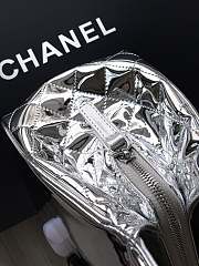 Kitlife Chanel Silver Matte Acrylic With Large Logo Tote Bag 33x32x12.5cm - 5