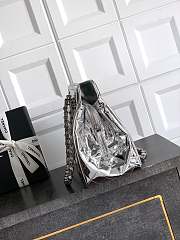 Kitlife Chanel Silver Matte Acrylic With Large Logo Tote Bag 33x32x12.5cm - 6