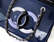 Kitlife Chanel Dark Blue Matte Acrylic With Large Logo Tote Bag 33x32x12.5cm - 2