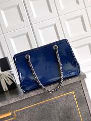 Kitlife Chanel Dark Blue Matte Acrylic With Large Logo Tote Bag 33x32x12.5cm - 6
