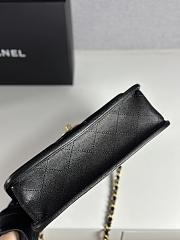 Kitlife Chanel 25B Clover Messenger Crossbody Bag Black 16.5x25x8.5cm - 6