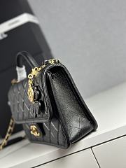 Kitlife Chanel 25B Clover Messenger Crossbody Bag Black 16.5x25x8.5cm - 3