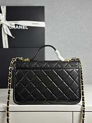 Kitlife Chanel 25B Clover Messenger Crossbody Bag Black 16.5x25x8.5cm - 2