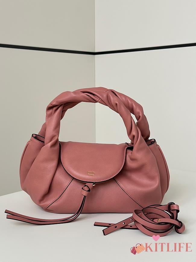 Kitlife Fendi Spy Handbag Dark Pink 32x12x18cm  - 1