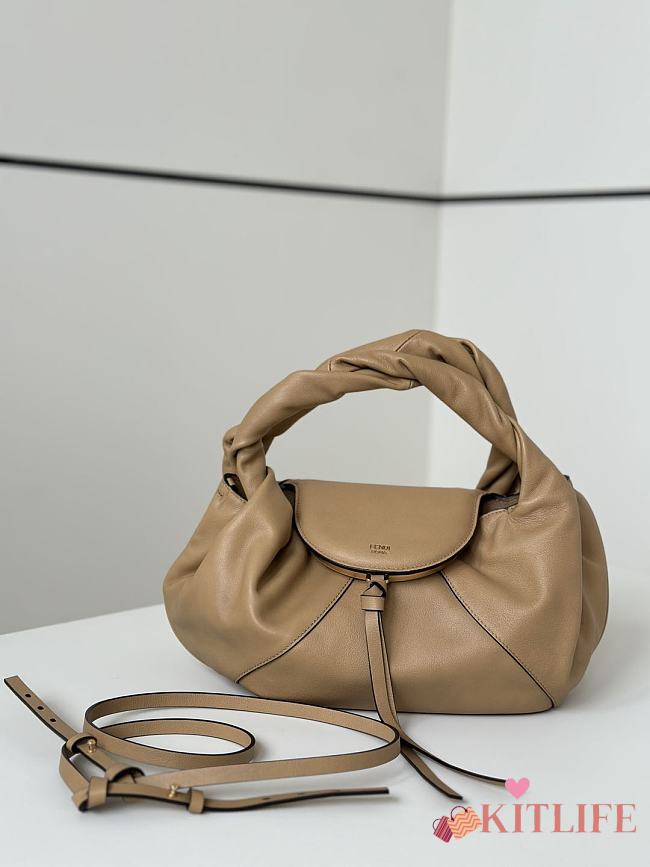 Kitlife Fendi Spy Handbag Beige 32x12x18cm - 1