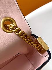 Kitlife Fendi Baguette Medium Chain Bag Pink Nappa Leather 24x7x14.5cm - 2
